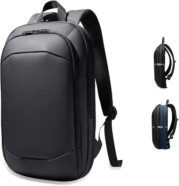 HEROIC KNIGHT Laptop Backpack 15.6 Inch Backpack Expandable Rucksack Waterproof Backpack Lightweight Travel Backpack Anti Theft Backpack Business Work Bag For Work Sport Travel Business Office- Black