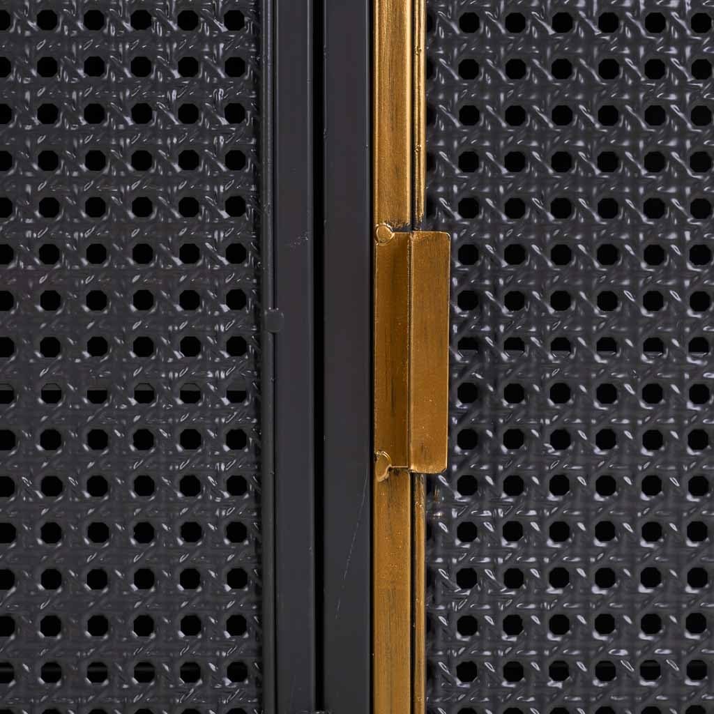 WANDERLUST DECO Aparador de Metal y Madera 3 puertas 118x38x58,5h cm