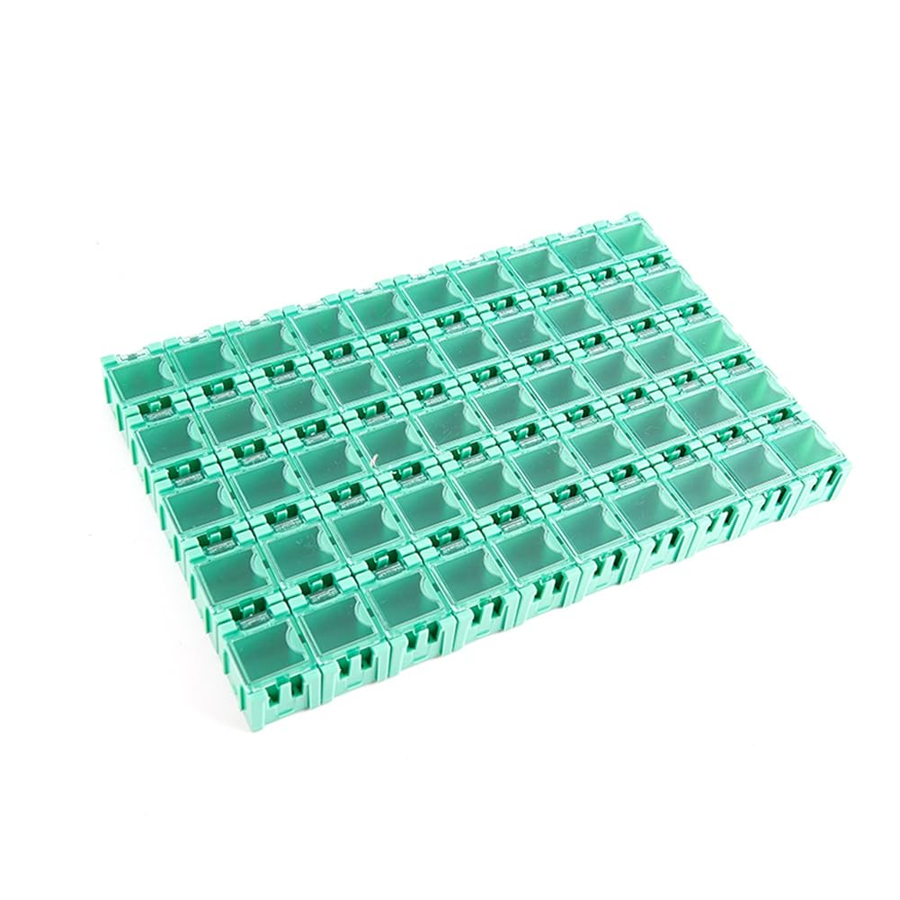Littimoon SMD SMT Electronic Component Container Mini Storage Boxes Kit for Electronic Components Electronic Components Storage Box Green