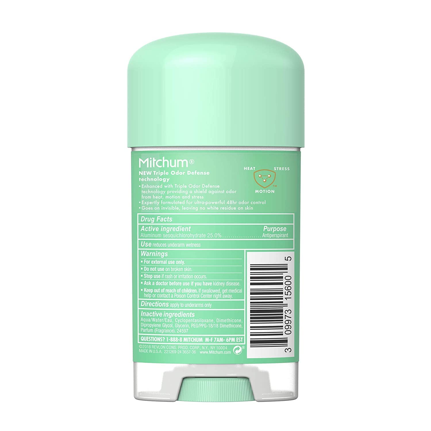 Mitchum Gel Anti-Perspirant Deodorant, Triple Odor Defense for Women, Powder Fresh, 2.25 Oz - 8 Pack
