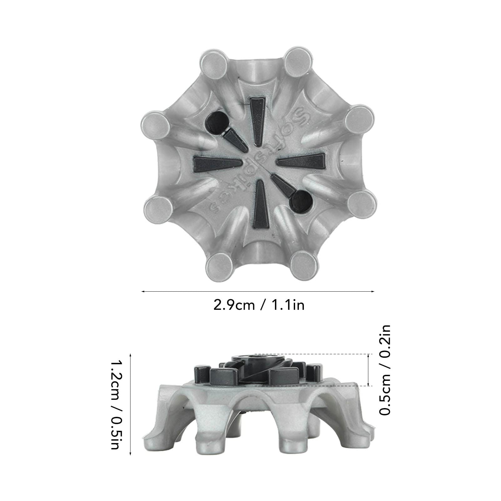 Drfeify Clavos para Zapatos de Golf, 20 Piezas Diseño Antideslizante, Repuestos de Tacos Resistentes con Extractor Incluido para Golfistas en Campos de Hierba y Suelos Duros