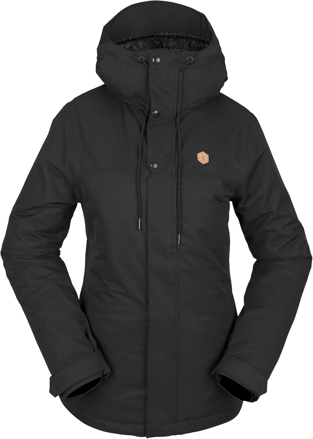 Volcom Chaqueta con capucha Bolt para mujer con aislamiento para snowboard y esquí Negro -