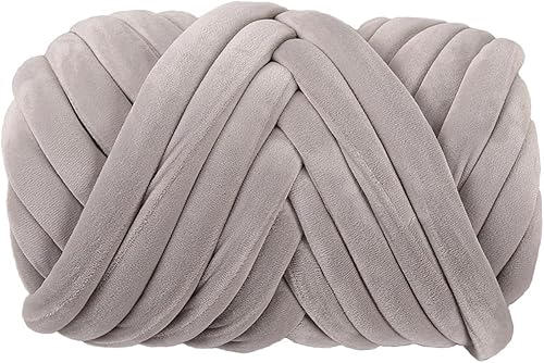 Miniatura 1 de Hilo grueso de terciopelo para tejer con brazo gigante, hilo para tejer con brazo, súper suave, peso tubular, hilo grueso para tejer a mano, para