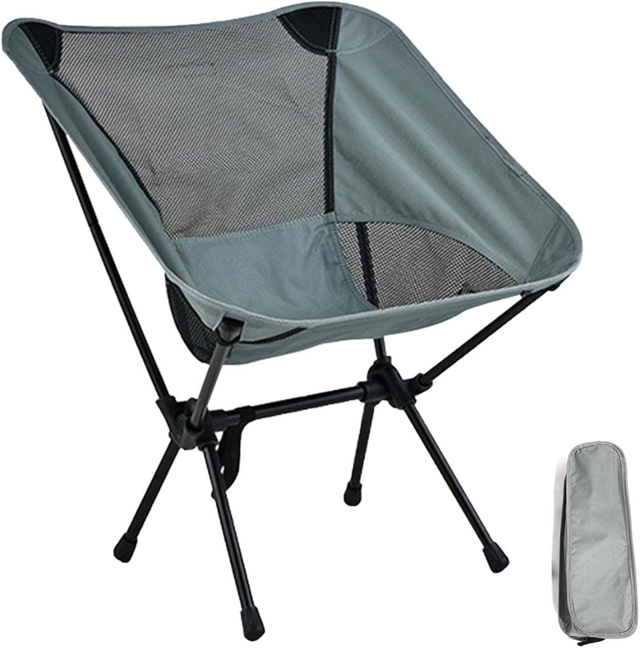 屋外ポータブル折りたたみ椅子 - 折りたたみ式フィッシングチェア軽量キャンプスツール | 芝生、アウトドア、ハイキング、ピクニック用の頑丈な椅子、286ポンドのベアリング、14.56インチの高さ Luckyhome