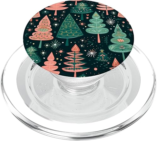Miniatura 7 de Bosque de invierno de abeto navideño - PopSockets con temática navideña PopGrip estándar