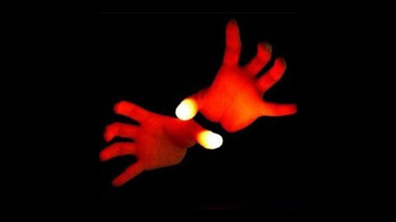 JTMM – Lampe LED Doigt – 4 Pièces – Rouge – Tour De Magie – Prank – Piles Incluses
