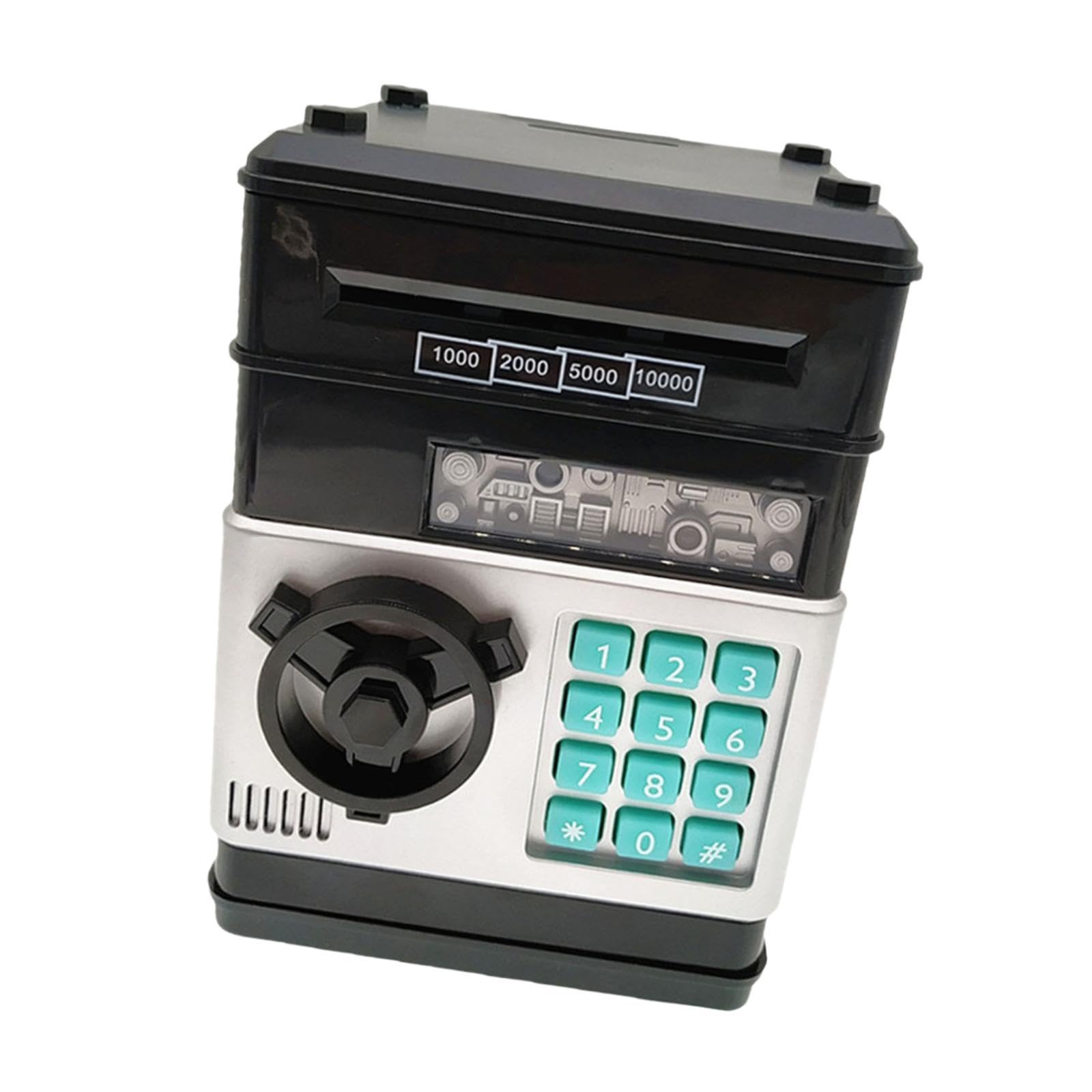 Sharplace ATM Piggy Bank Piccolo Salvadanaio Creativo per età 3 4 5 6 7 8 Anni Regalo di Compleanno, Nero