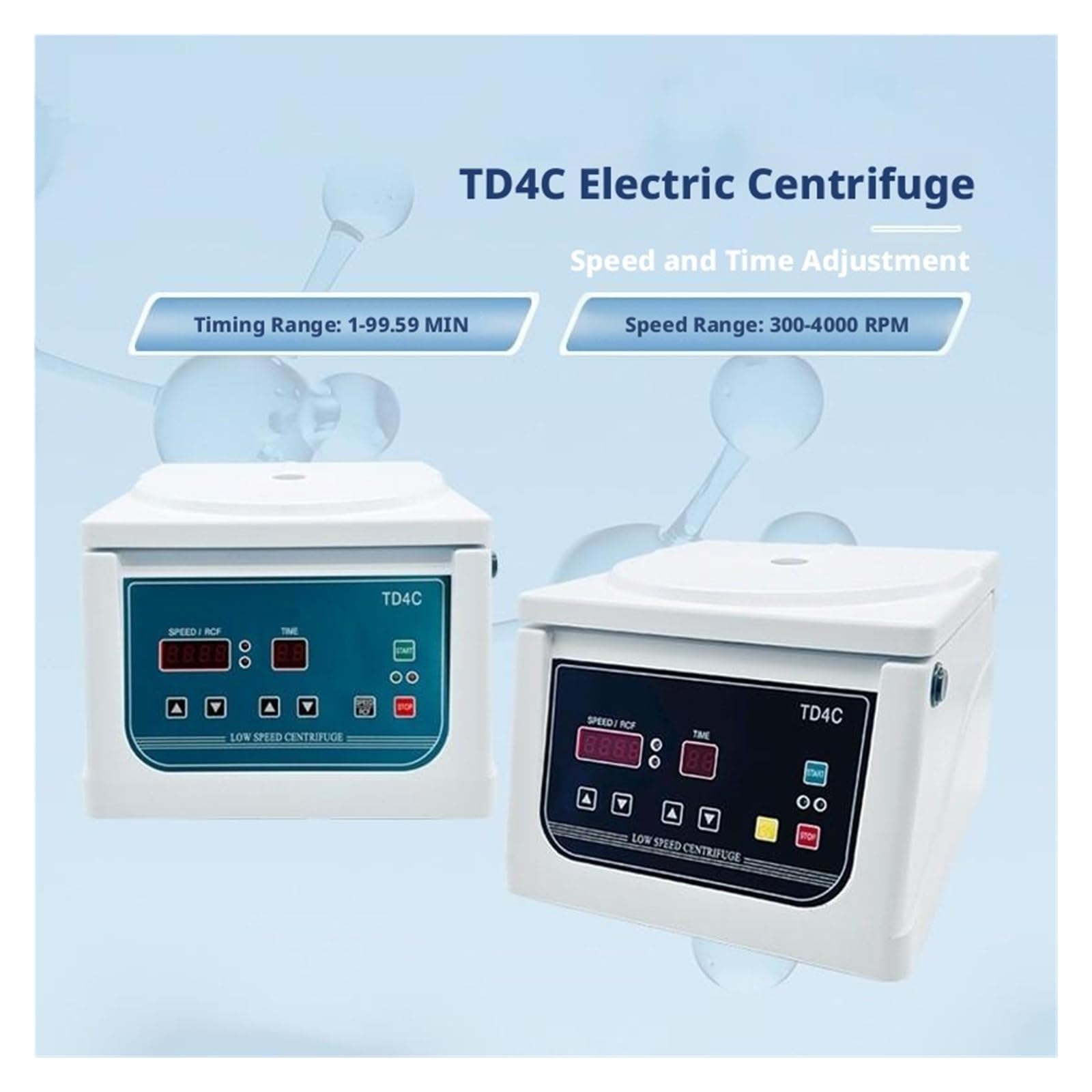 Centrifugadora Digital de baja velocidad TD4C 4000r/min con temporizador y Control de velocidad máquina centrífuga sobremesa 2200xg Control de velocidad(XLD-TD4C(12 * 5/10ML))