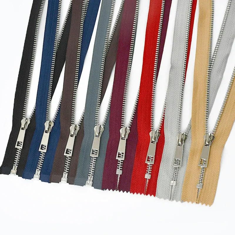 zamki do szycia, 2/5 szt. metalowych zamków błyskawicznych 15-30 cm z zamknięciem, 40-80 otwarciem - jak pokazano nr 5 25