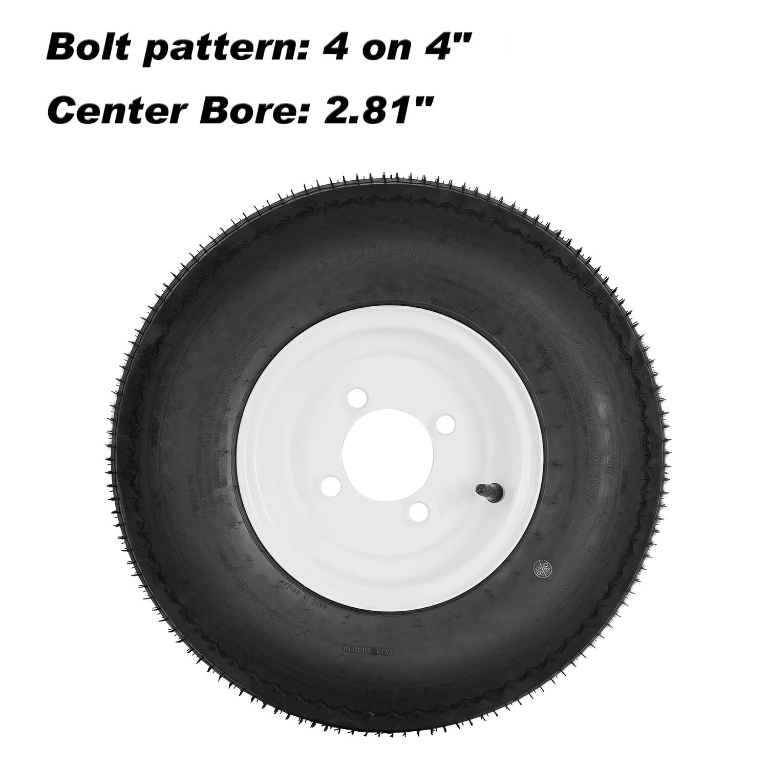 Amazon.com: YUANXING 6PR Trailer Tires on Rims 4.80-8 480-8