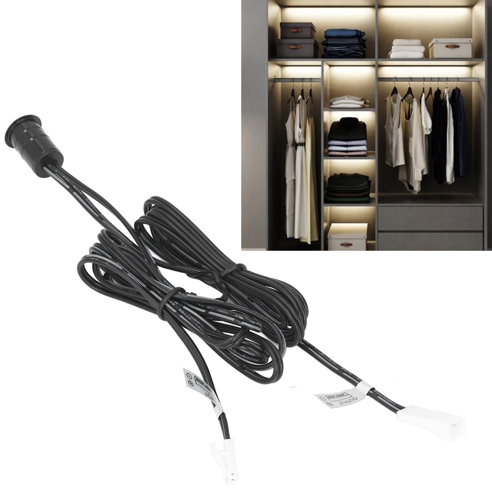 LED Touch Switch DC 5V To 24V 72W Infrared Hand Sweep Sensor Switches For Wardrobe Light, Cabinet Light Switch