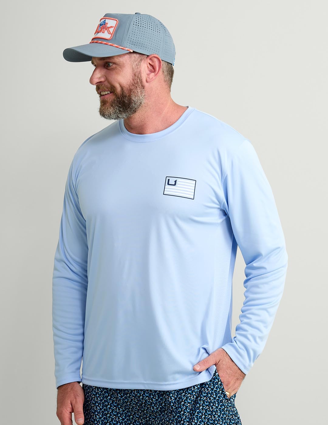 HUK Mens Pursuit Vented Long Sleeve Shirt, +30 UPF Fishing Shirt