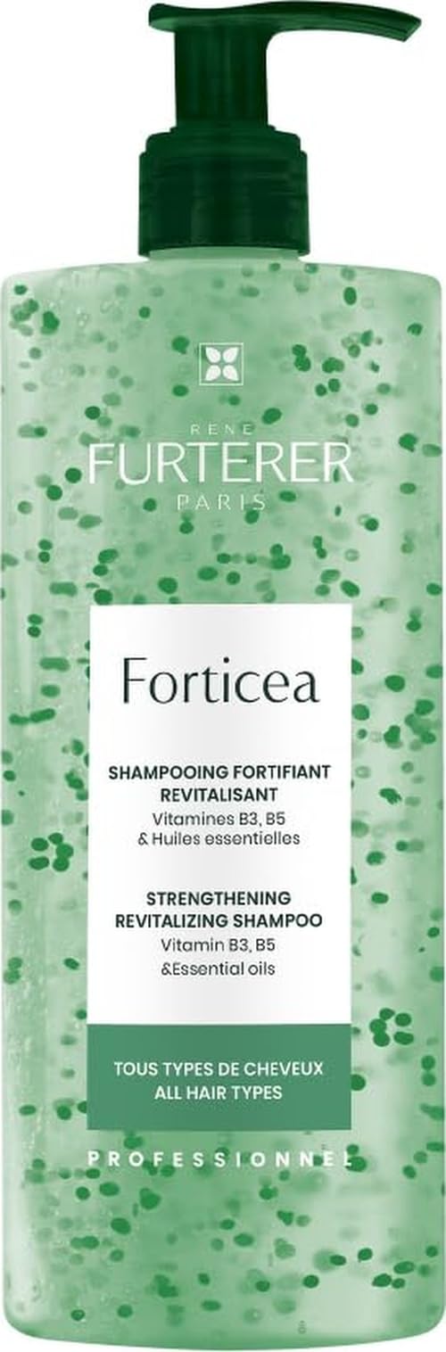 Rene Furterer Forticea Energizing Shampoo, Energize Scalp, Gurana Extract, Essential Oils, Pump 20.2 Fl Oz.