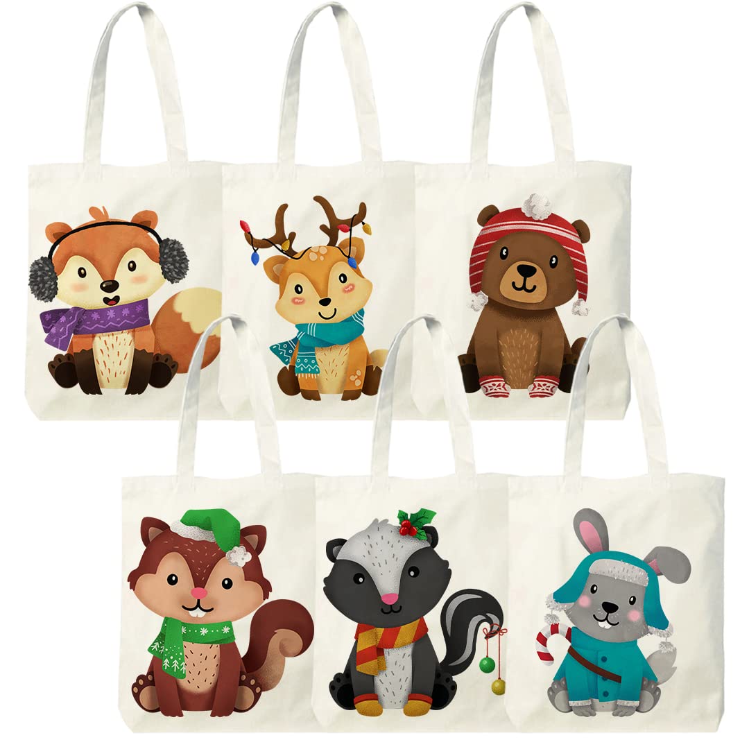 Custom Touch Pack of 12 Woodland Theme Treat Party Bag Tote Bags for Kids Birthday Gift Bags|Birthday Party Favour Bags for Themed Birthday| Birthday Party Return Gift|Birthday Party Decoration (B09FGTL8B6) Amazon Price History, Amazon Price Tracker