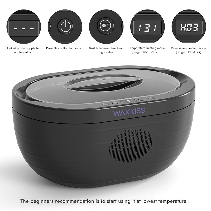 Paraffin Wax Machine for Hand and Feet,Hand Wax Paraffin Machine with Paraffin Wax Refills, Safety Material 3L Paraffin Baths Machine Kit Moisturizing and Hydration Dark