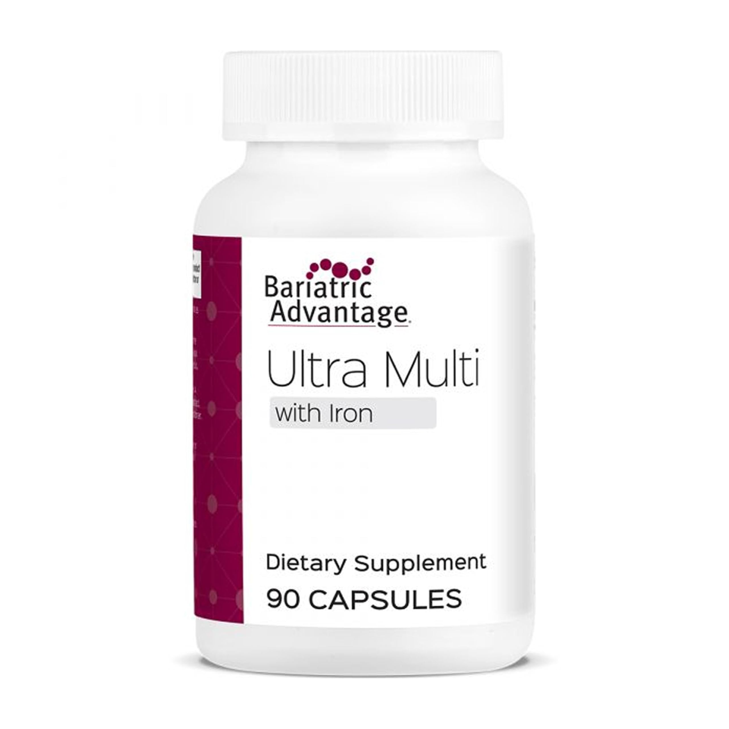 Ultra Multivitamin with Iron - Ultra Multi with Iron - Capsule Format Multivitamin - Provides Full Complex of B Vitamins - with Vitamin C, Chromium & More - 90 Capsules