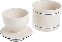 Norpro Glazed Stoneware Butter Keeper - Keeps 1 Stick Soft & Spreadable 30 Days No Fridge, White