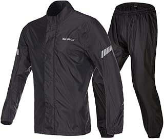 Motorcycle Rain Suit,Waterproof Fishing Hiking Golf Packaway Rain Coat,Hi Viz Reflective Bicycle Rain Jacket from MOTO-BOY