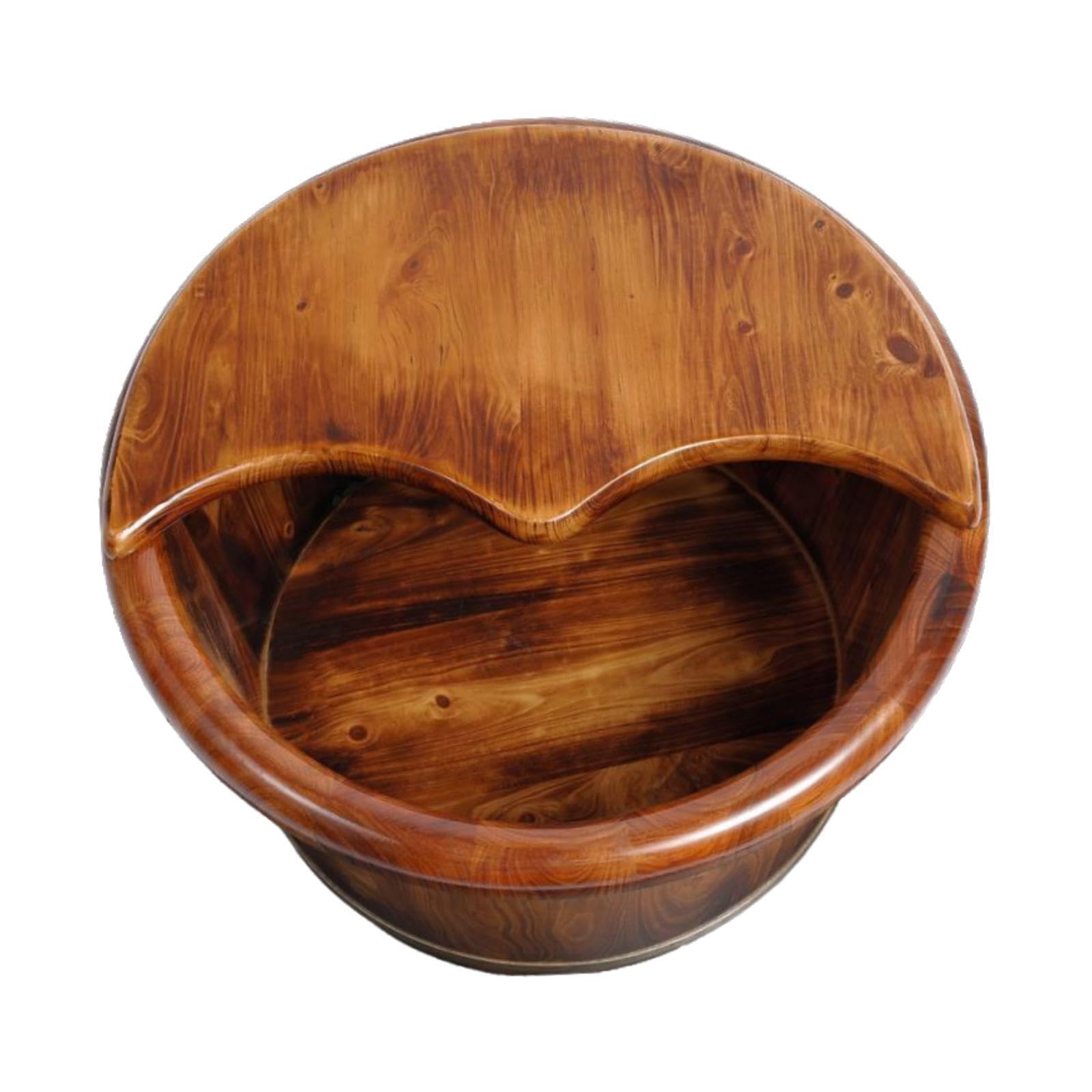Holz-Fußbad mit Deckel, Pediküre-Wanne, tragbare Waschwanne, Fußbad, Fußwaschfass für Schlafzimmer, Heimgebrauch, Sauna (26cm Höhe)
