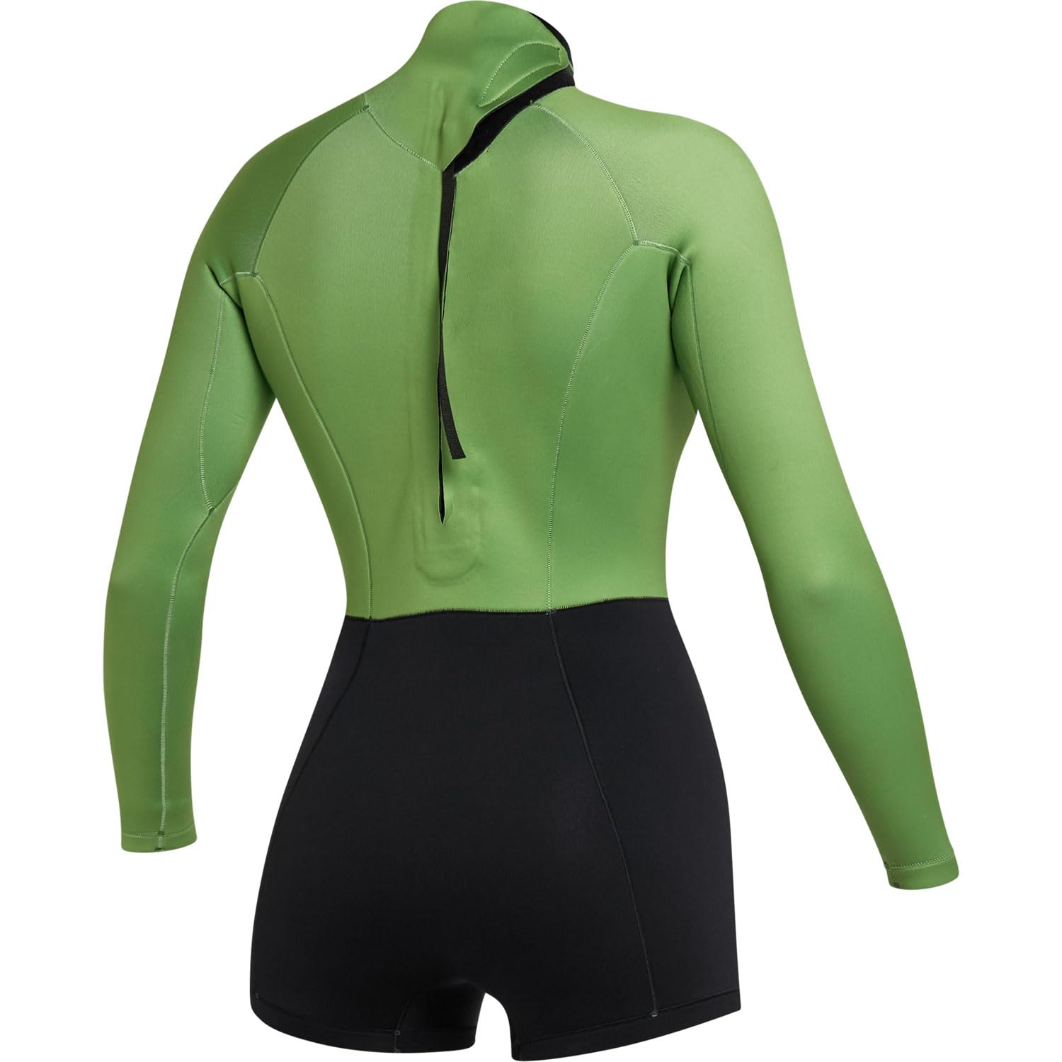 Mystic Womens Lunar 2/2mm Back-Zip Longarm Shorty Wetsuit - Soft Green 240111 L