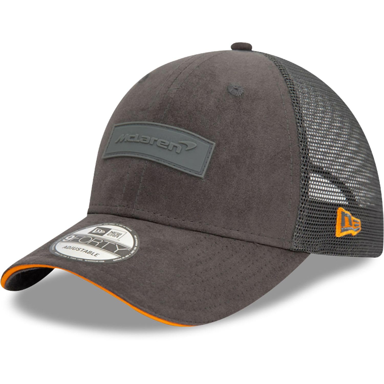 New Era 9Forty Mesh Snapback Cap - Suede McLaren Charcoal