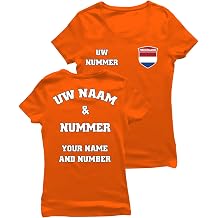 Personalised Women's Netherlands 2026 Football T-Shirt Short Sleeve | Custom Name and Number | Netherlands Flag Design
