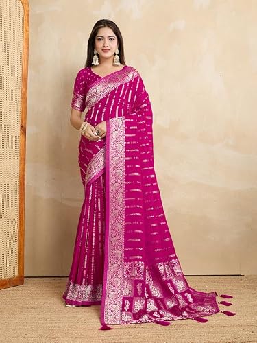 DOI MOI pink maheshwari silk saree – image 5