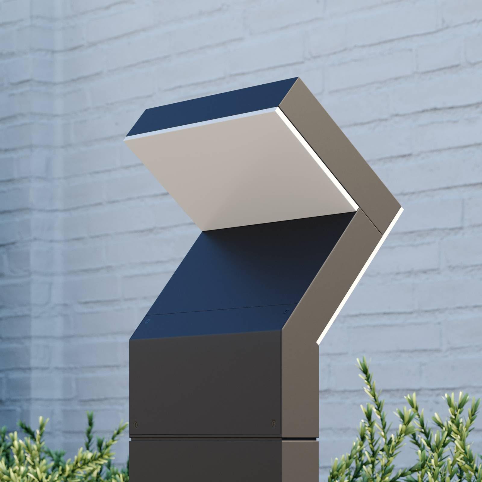 Arcchio Lampada LED da esterni (Moderno) colore Nero, in Alluminio lampadina inclusa lampioncino paletto luminoso lampada viale lampione