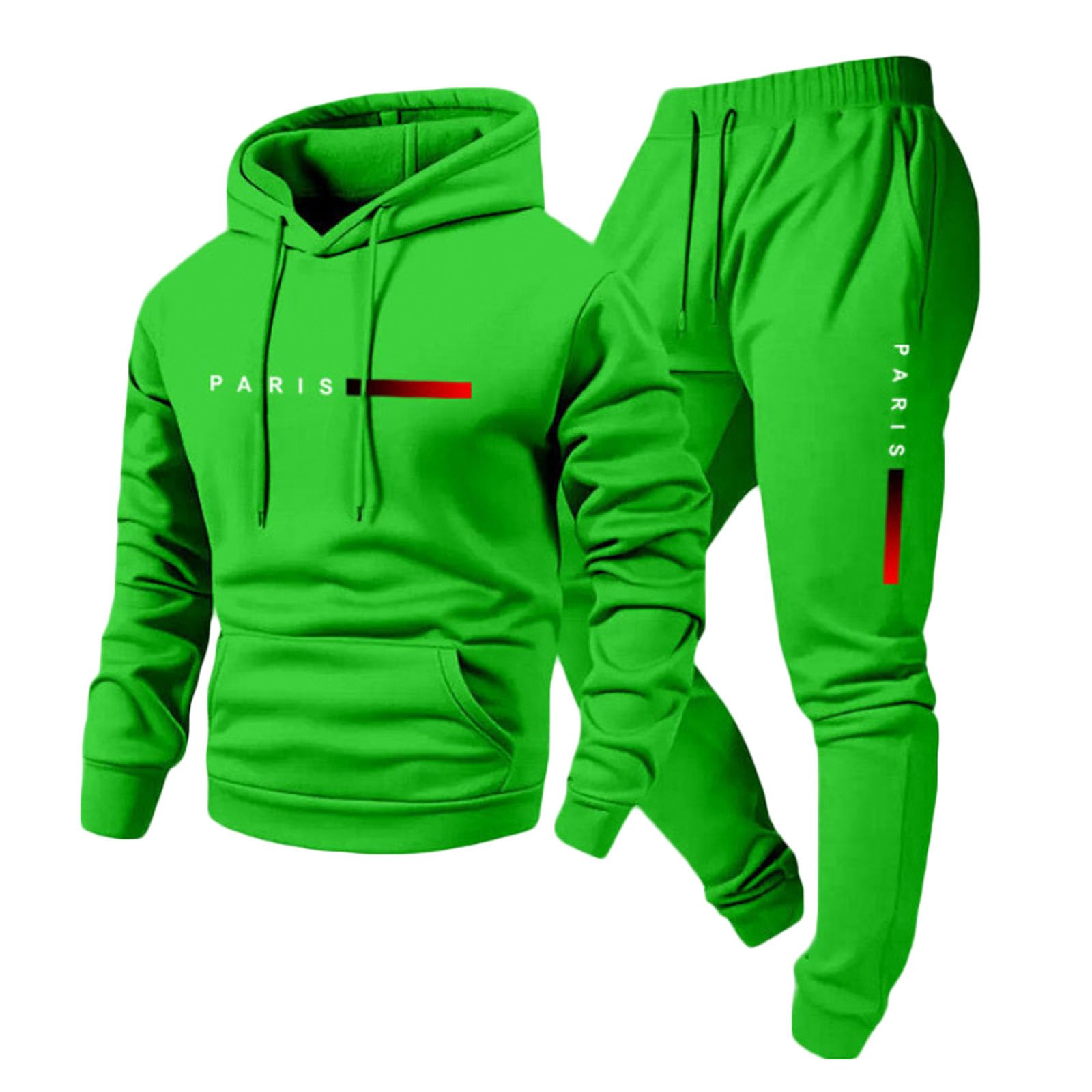 gsatuba Sweatsuits For Men 2 Piece Hoodies And Joggers Set Casual Athletic Sweatpants Hooded Sweatshirt Track Suit