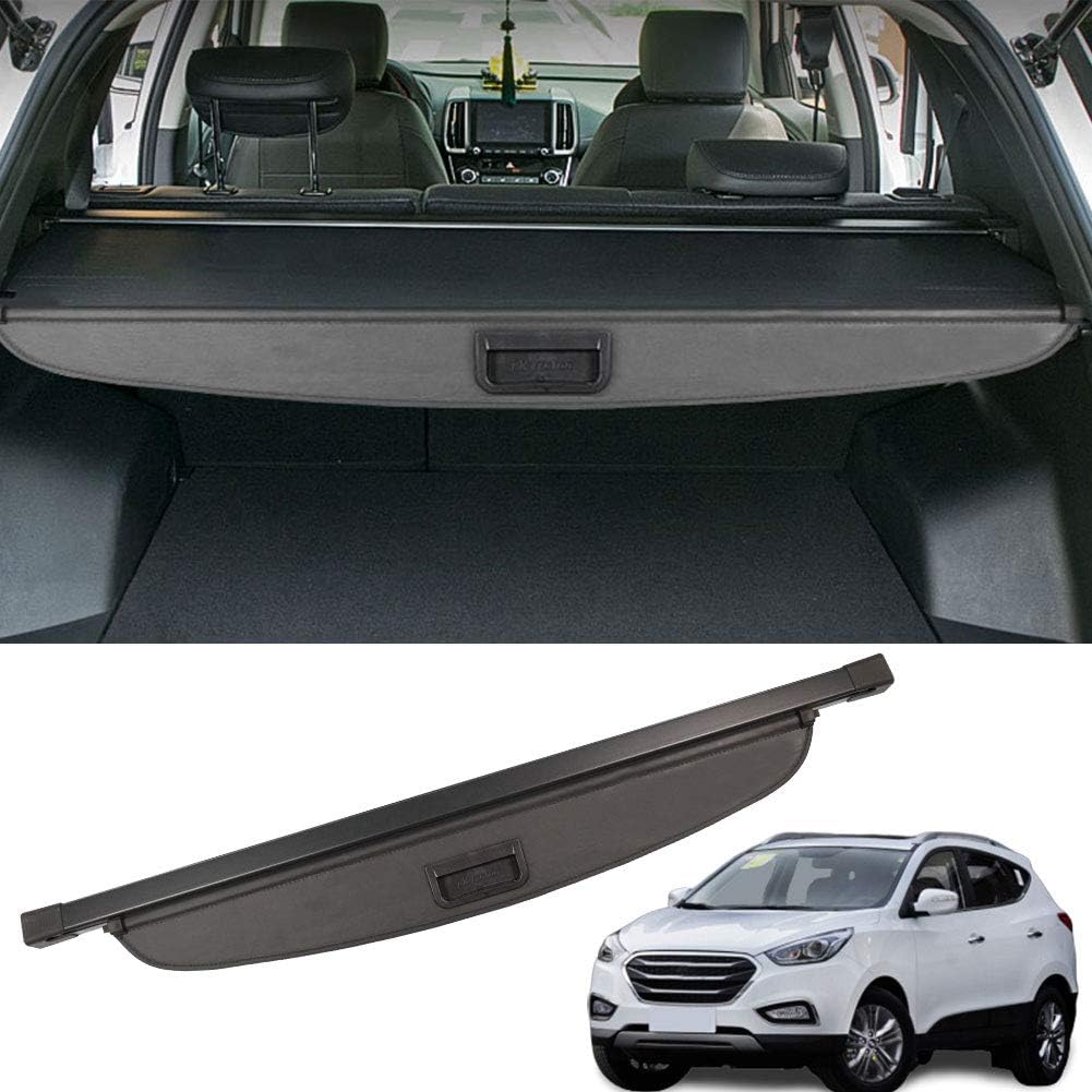 Marretoo for Hyundai Tucson Cargo Cover 2016 2017 2018 2019 2020 2021 for Hyundai Tucson Accessories Black Retractable Trunk Cover Security Shield Shade