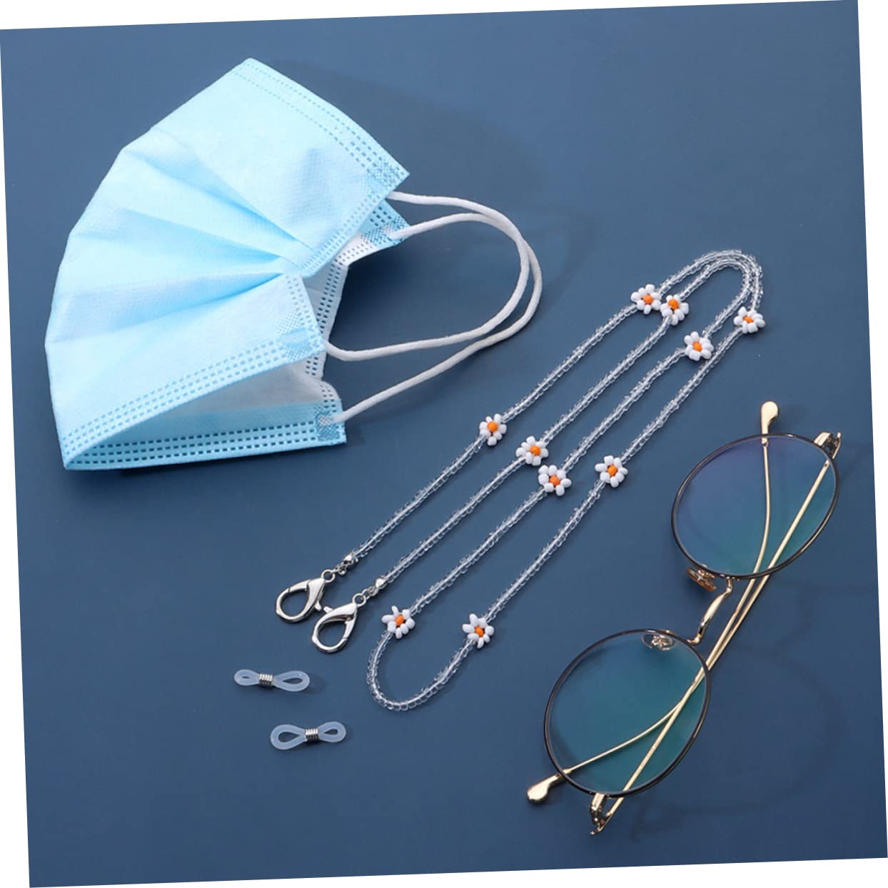 GALPADA cadena de máscara de margarita sujeta gafas deportivo Accesorio para gafas correas para gafas anti-pérdida gafas de sol de flores cadena de gafas correas para gafas de sol
