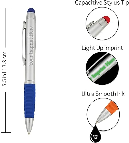 Miniatura 2 de Express Pencils Juego de regalo personalizado de bolígrafo, paquete de 2 bolígrafos iluminados con caja de regalo, bolígrafo de lujo grabado