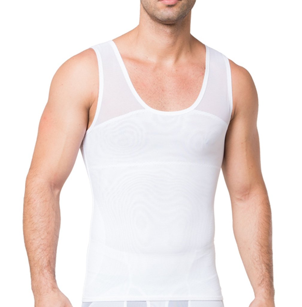 Men's Compression Shirt to Hide Gynecomastia Moobs Chest Slimming Body Shaper Undershirt