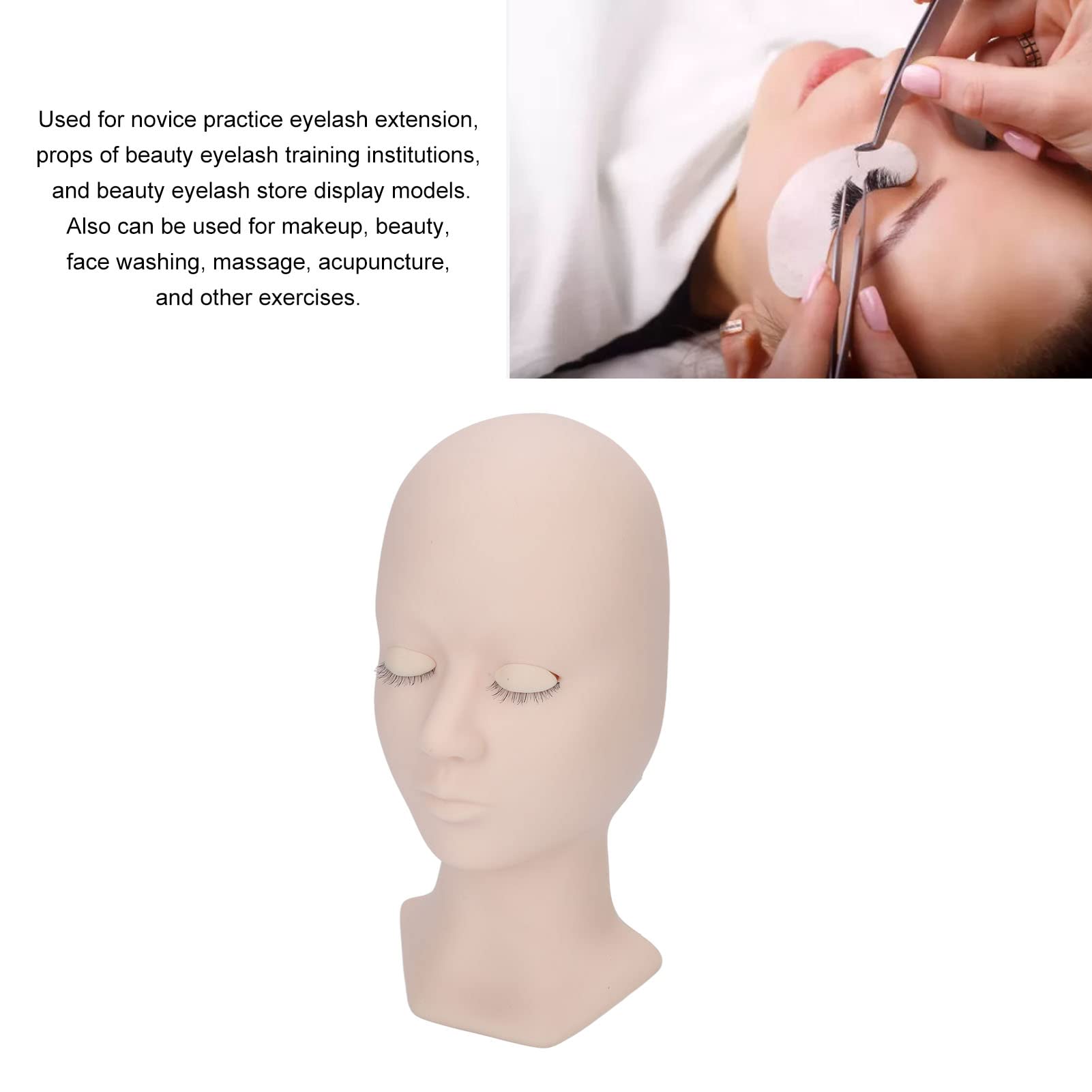 Replaced Eyelids Mannequin Head - Image 3