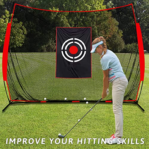 Kapler Golf Hitting Swing Net 12X10Ft Golf Nets For Backyard Driving Portable Golf Practice Net Indoor Garage Large Golf Driving Nets With Carrying Bag And Target #TOP1