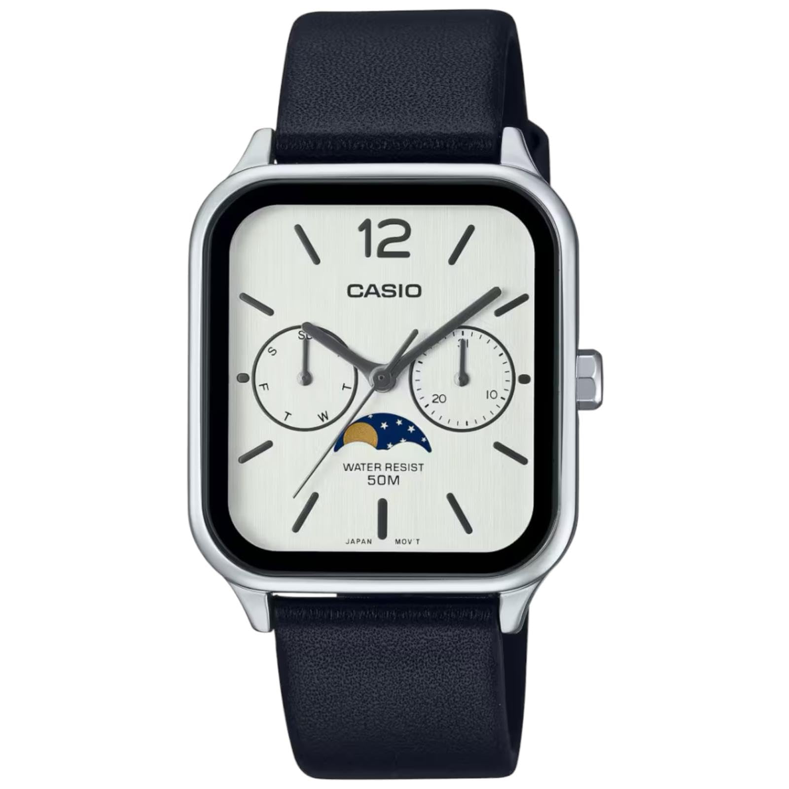 Casio Men's Watch - MTP-M305L-7AVDF White Dial, Black Band