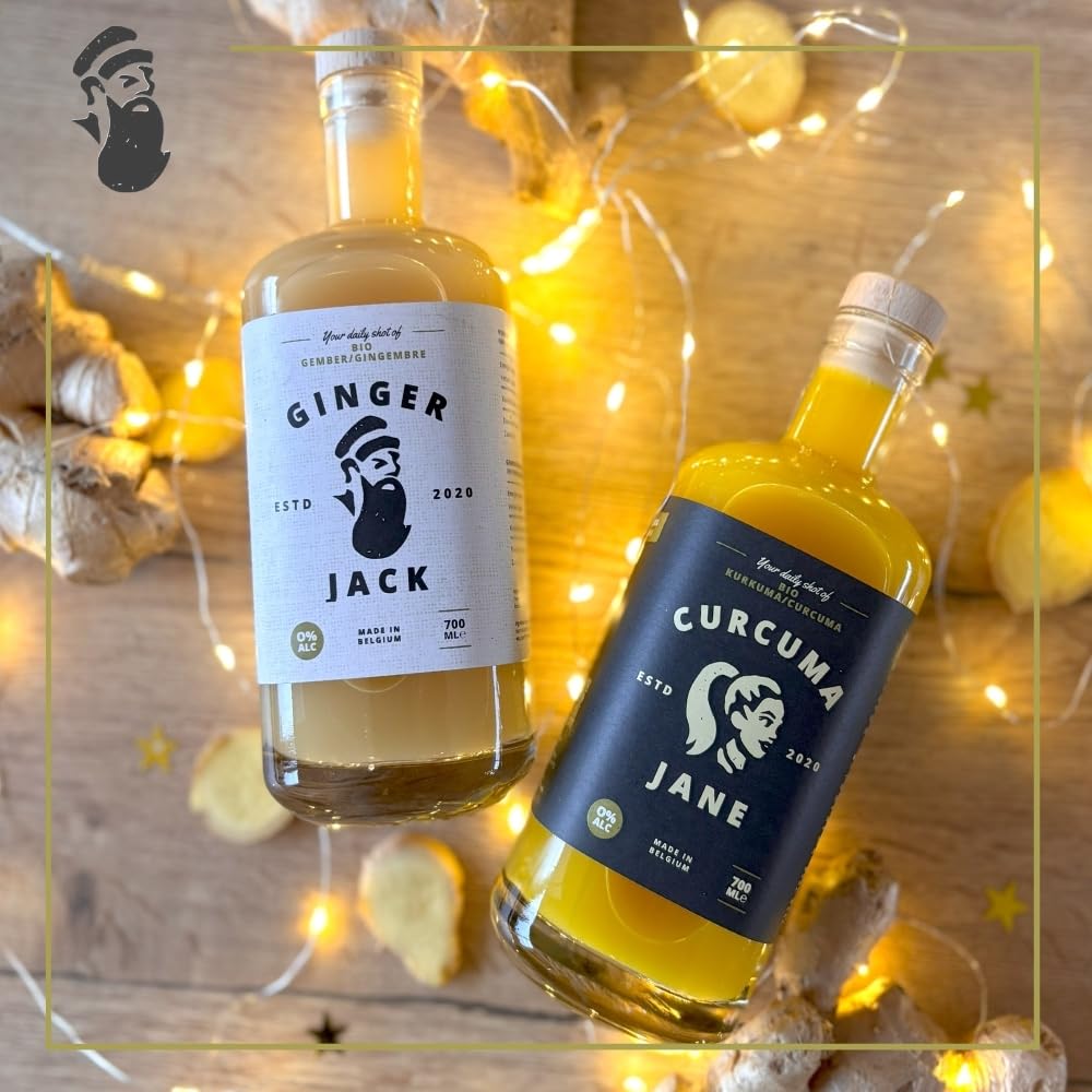 Ginger Jack & Curcuma Jane Combo – kaltgepresster Ingwer und Kurkuma – zuckerarm