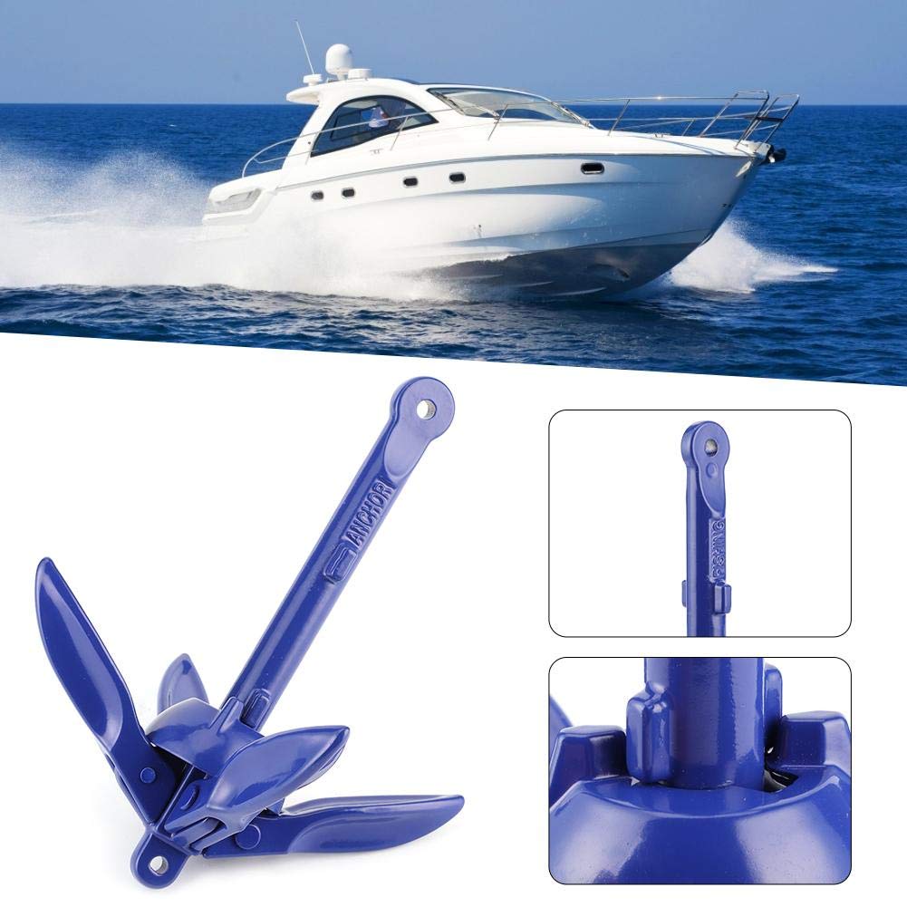 Ancora pieghevole a 4 denti Ancorante portatile in lega di alluminio 4 tonnellate utilizzato per la navigazione in canoa per kayak