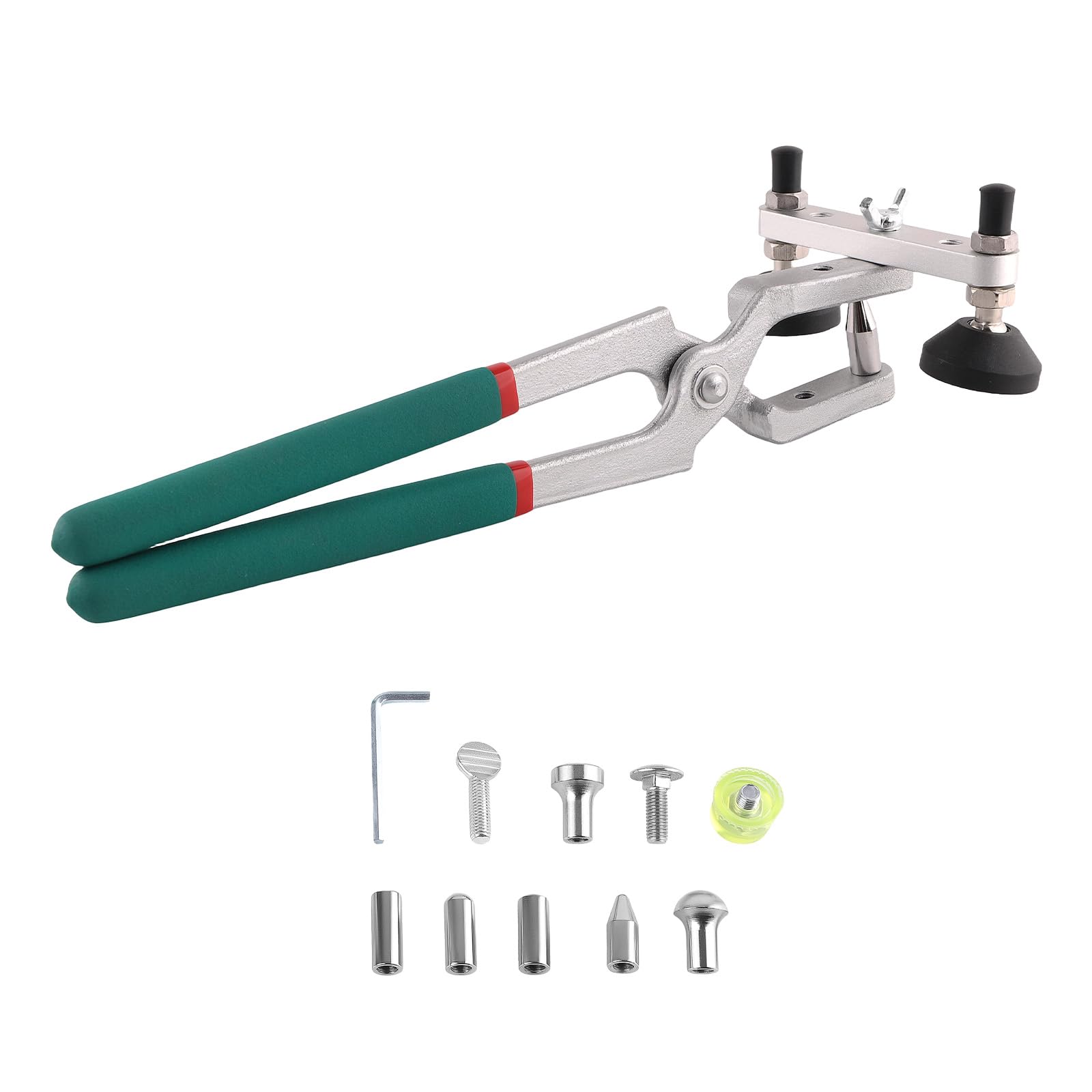 maXpeedingrods Strumento per la riparazione di ammaccature auto, parafango per portiera auto, pinza a crimpare E-dge in ferro, pinza per riparazione ammaccature, con 8 testine di ricambio per auto