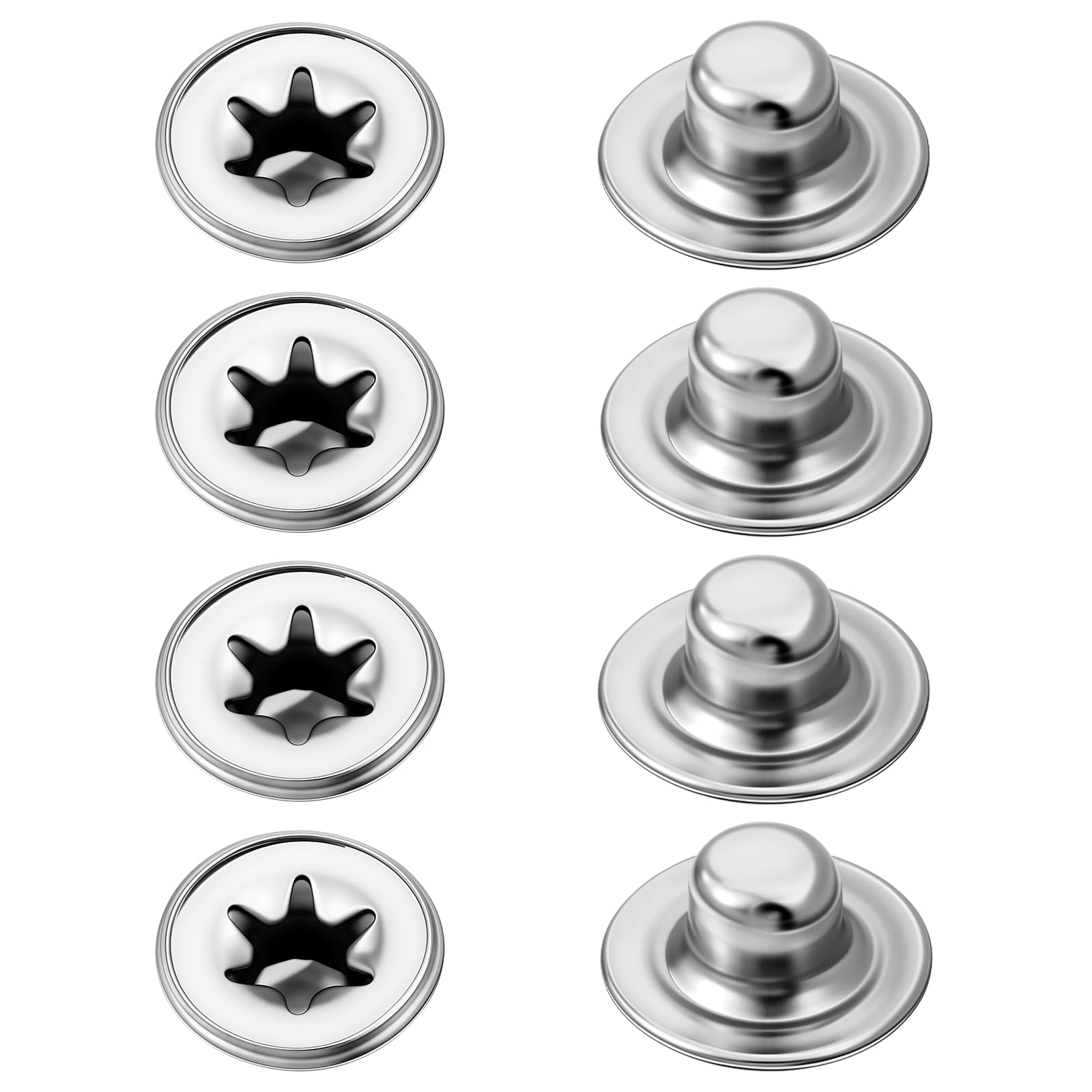 Push Nut Caps - 8 Pack 1/4" Axle Nuts -1