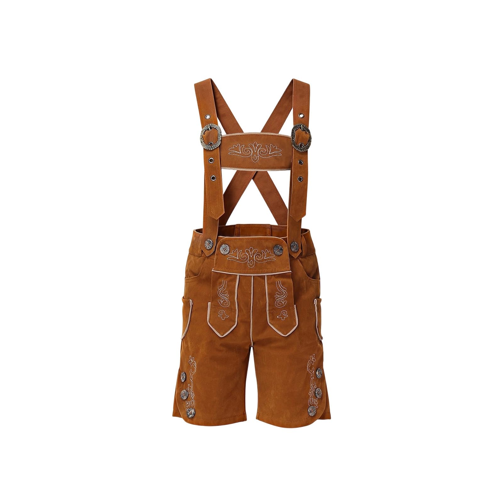 Generisch Kinder Lederhose Jungen Oktoberfest Outfit Kinder, Traditionelle Bayrische Trachtenhose Mit Hosenträger Aus Nubukleder Für Oktoberfest