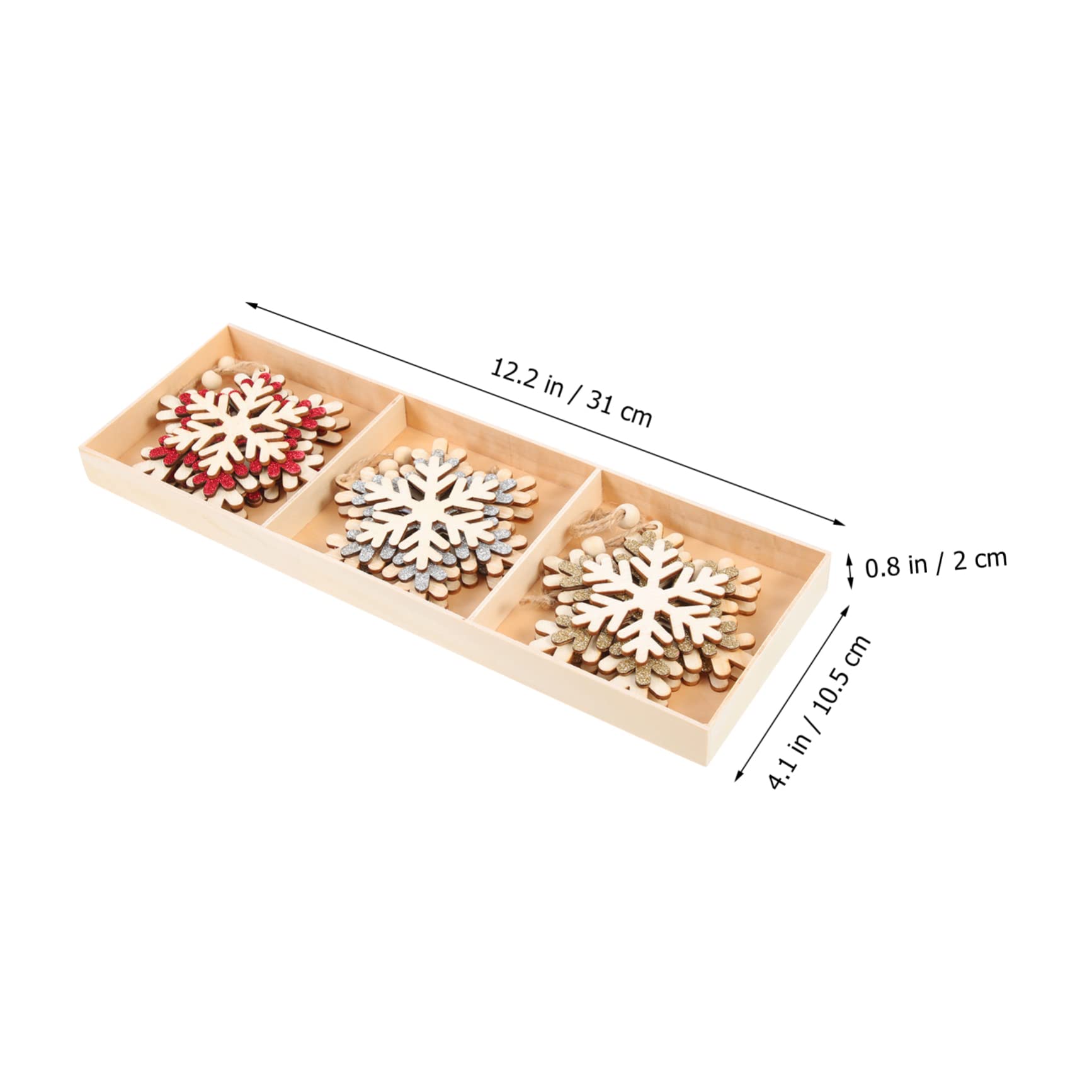 Cabilock 4 Set Decorazioni In Legno Per Albero Di Natale Con Neve Fiocchi Di Neve Pupazzo Di Neve Gnomi Gonfiabili Scena Ghiacciata Ghirlanda Festone Del Coperchio 6 pezzi * 4