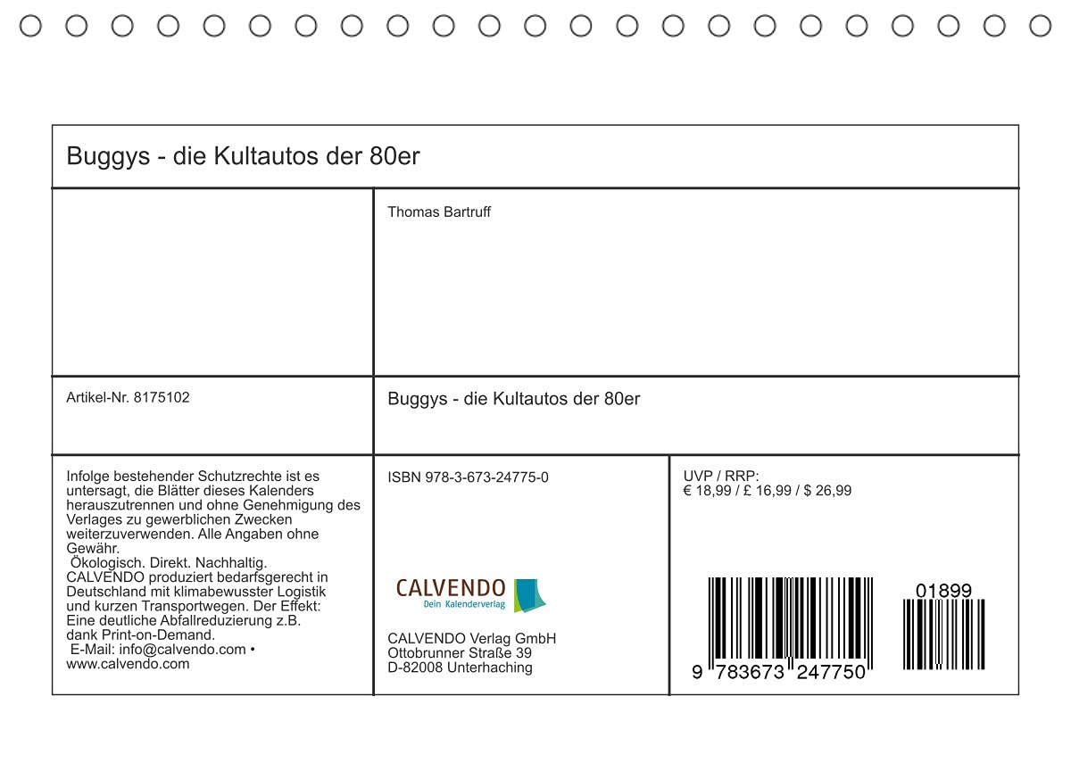 Buggys - die Kultautos der 80er (Tischkalender 2022 DIN A5 quer): Mit dem Kult-Klassiker der 80er durch das Jahr (Monatskalender, 14 Seiten ) (CALVENDO Mobilitaet)