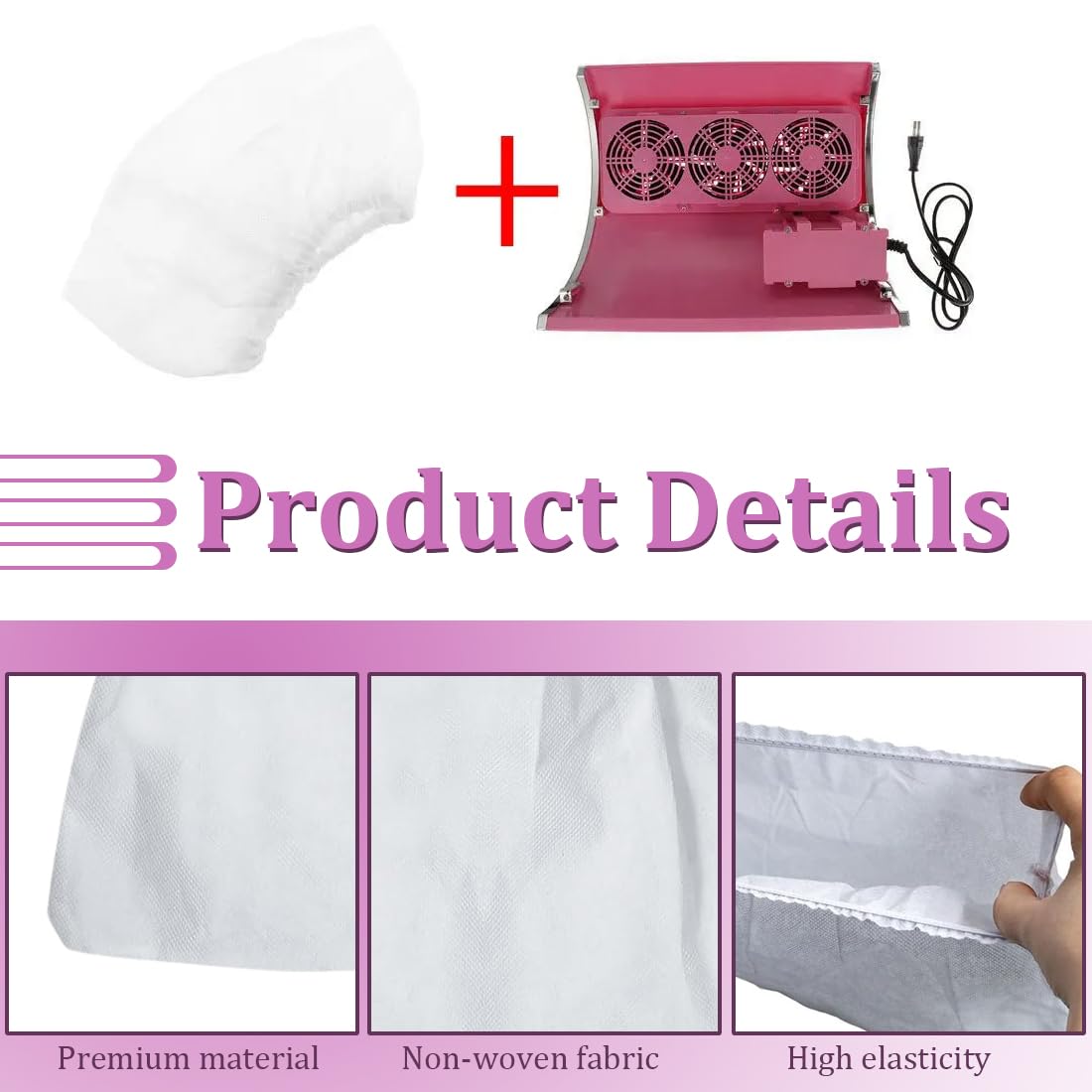 Asciuga unghie Accessori,Aspirapolvere per nail art da 4 pezzi, piccolo sacchetto per la raccolta della polvere, spesso sacchetto in tessuto non tessuto