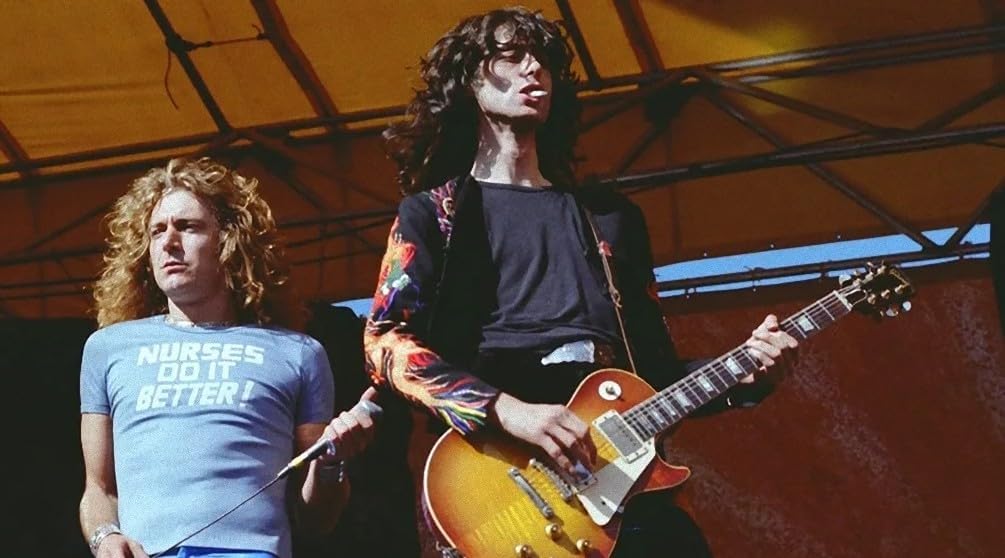 Jimmy Page Miniature Guitar Replica - 10 Inch Orange Les Paul Miniature Replica Guitar with Stand for Desk, for Rock and Roll Lovers and Eric Clapton Fans - Hand Painted, Solid Mahogany Wood