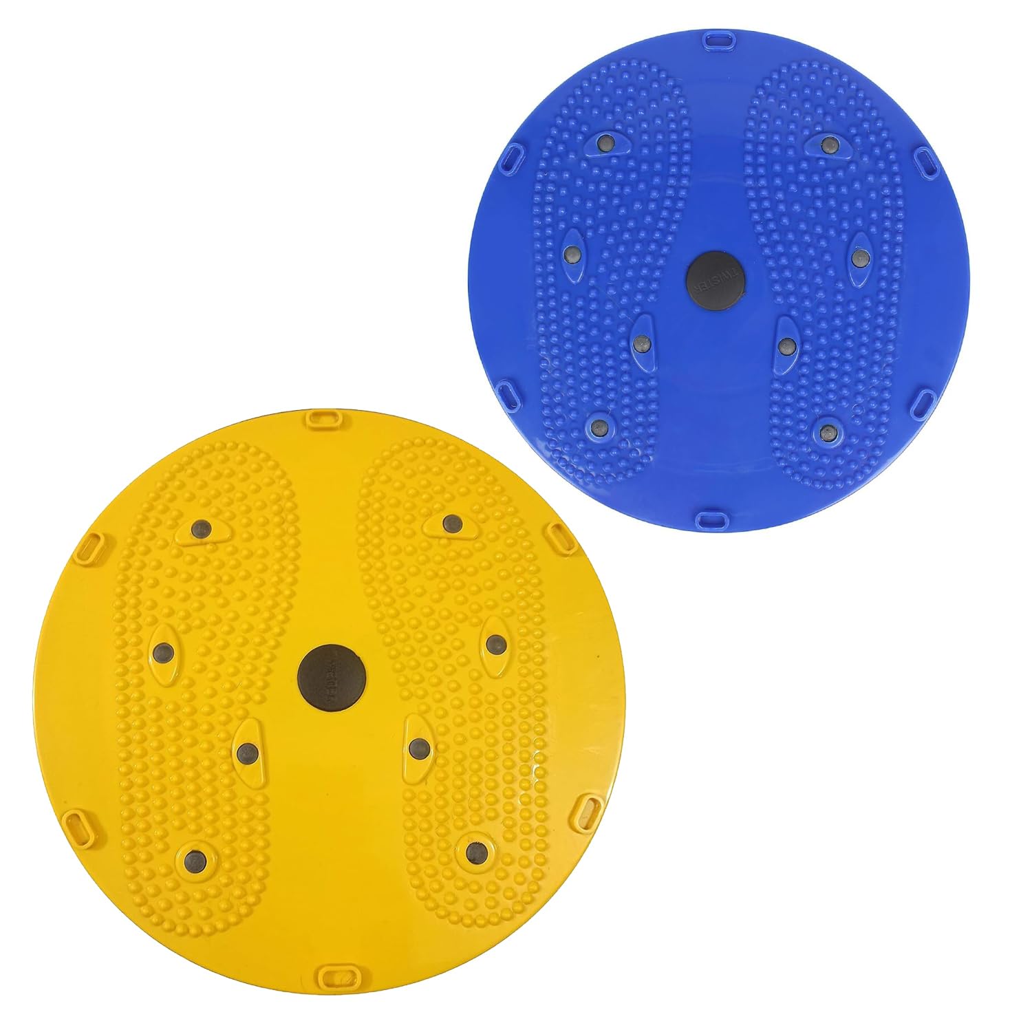 Pomic fit Twister Board For Waist Abdominal Ab Exerciser Home Gym Equipment for Men & Women Body Toner Tummy Twister Fat Buster Balance Board for Workout Combo (Pack Of 2) (Blue & Yellow)-picture-23
