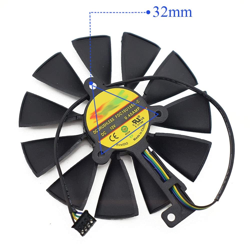 87 millimetri FDC10U12S9-C T129215SH 4Pin RTX 2060 2070 2080 GPU Card Cooler Fan per ASUS GeForce RTX2080Ti Gaming Card Fan (Fan-1 paio)