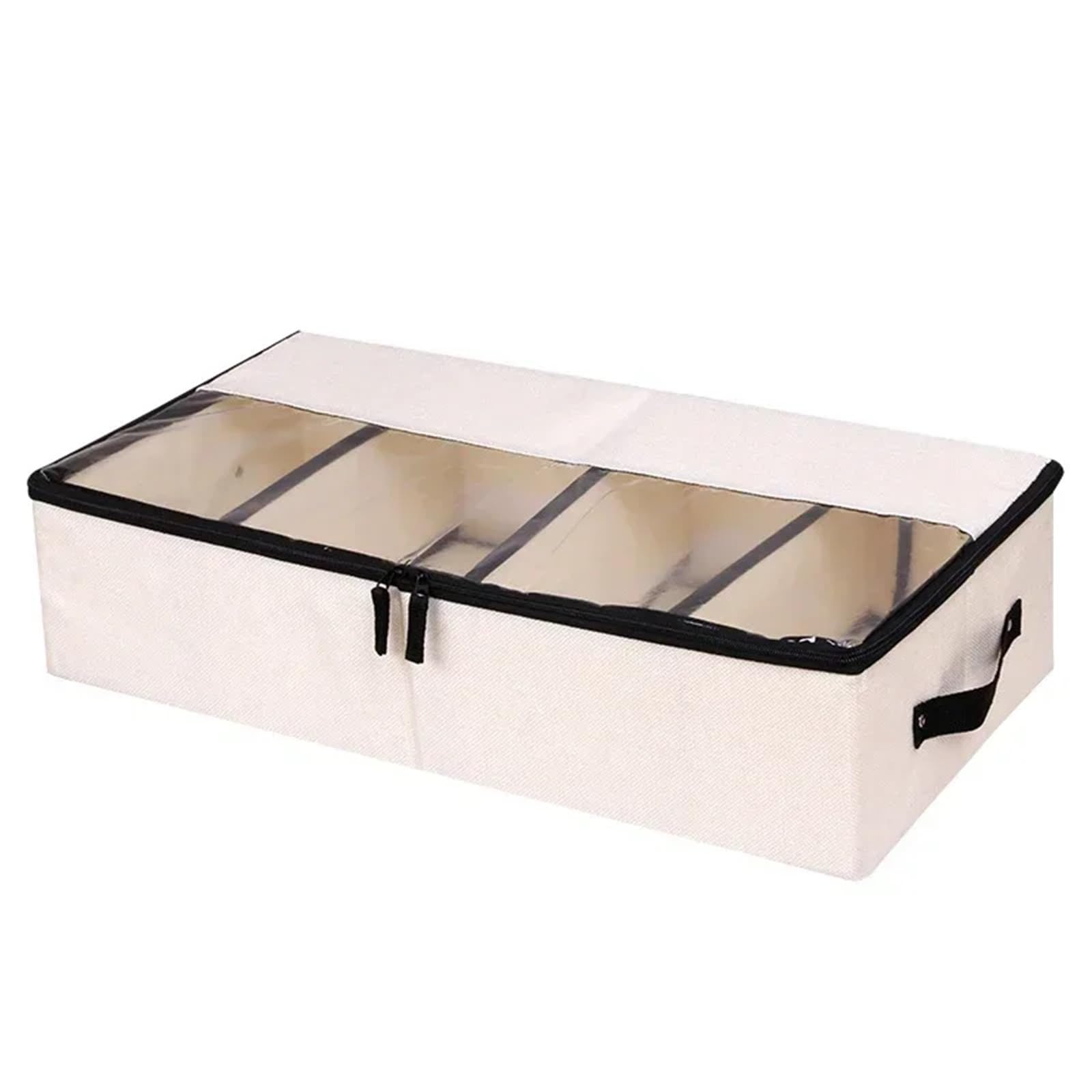 LuoAXINN Underwear Organizer Folding Storage Box Underwear Divider Lidded Closet Organizer Shoes(Beige)