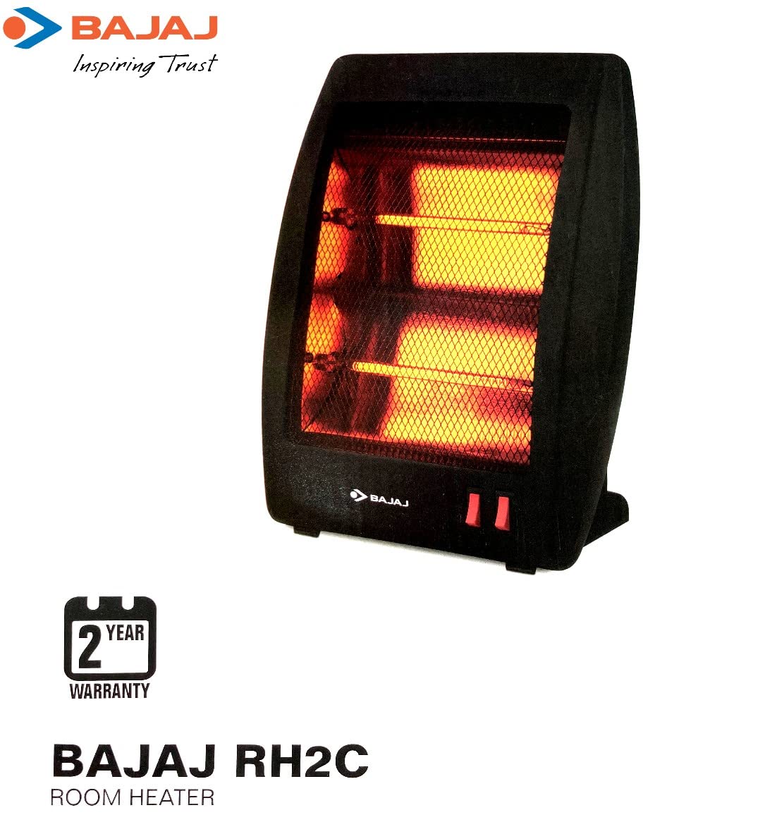 Bajaj RH2C Carbon Room heater 800 w (Black) : Amazon.in: Home u0026 Kitchen