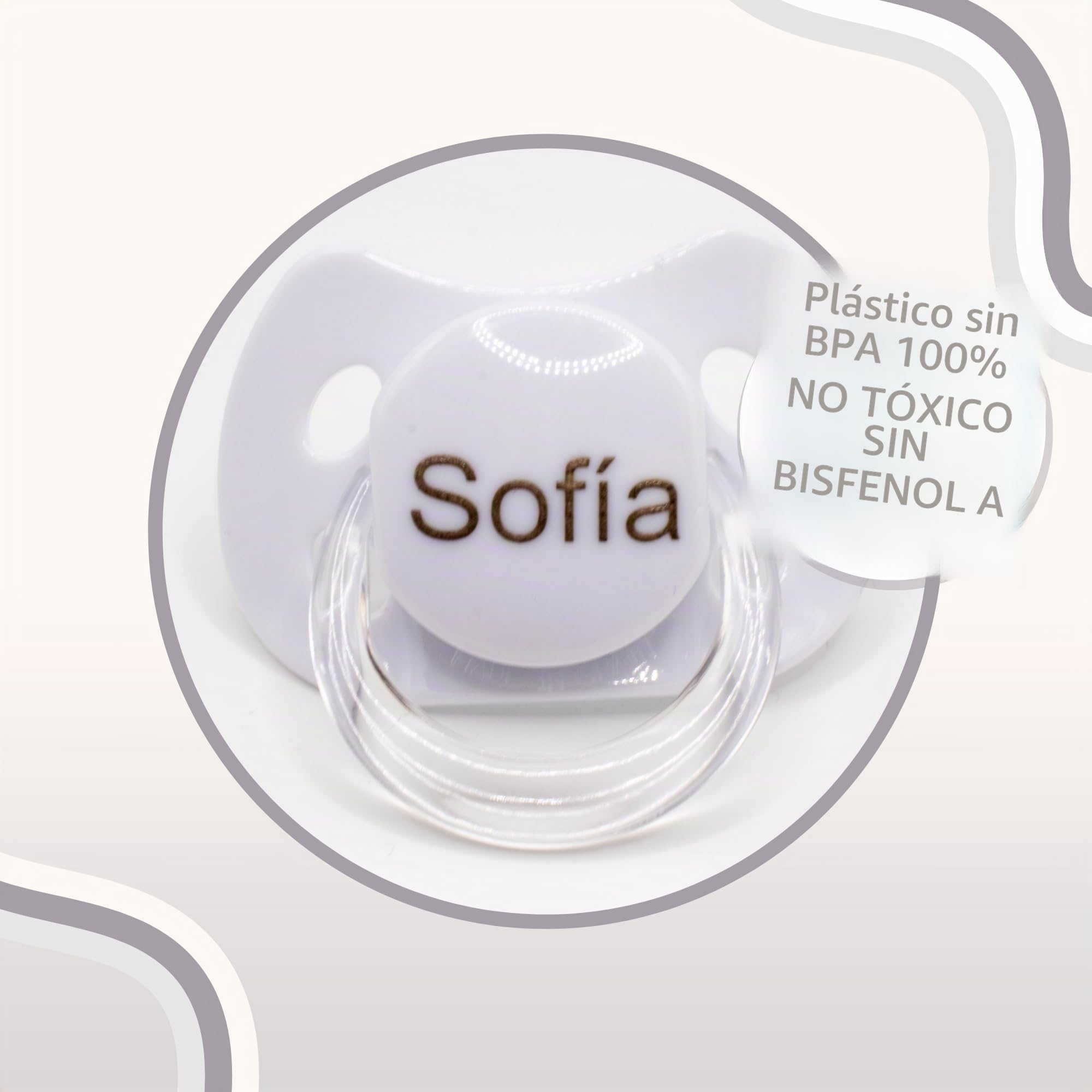 Cesta de Regalo para Bebé con Oso de Peluche Rosa | Set de Gorro + Manoplas y Patucos Personalizados + Chupete con Nombre de Bebé | Hecho a Mano en España (Gris) | BebeDeParis